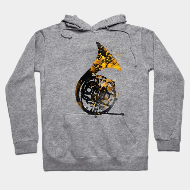 french horn music art #music Hoodie by JBJart